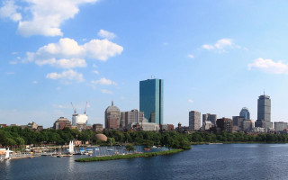 City skyline river bridge crossing 2 - a bridge crossing over free wallpaper