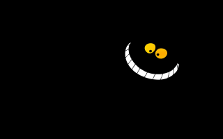 Black background smiley face yellow - darkness free wallpaper for desktop