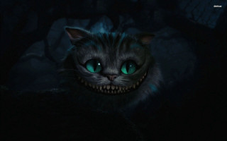 Cat glowing eyes creepy smile 3 - a creepy smile free wallpaper
