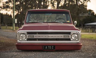 Red truck gravel road forest - a red truck free wallpaper for desktop