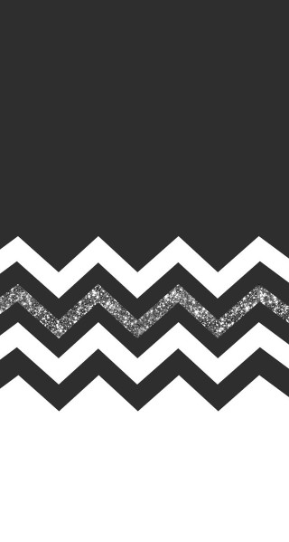 Black white chevron glitter edges - scene free wallpaper for mobile