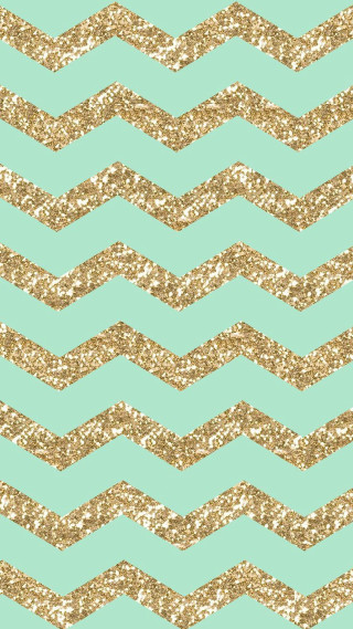 Green gold chevron glitter background 2 - glitter free wallpaper for mobile