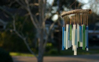 Wind chime tree neighborhood car - product photo free wallpaper for desktop