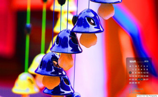 Calendar bells rainbow background colorful - a calendar free wallpaper