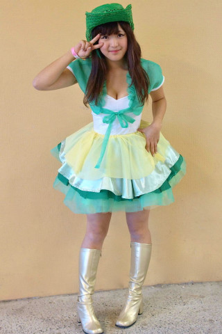 Woman costume hat green bow - her hat free wallpaper