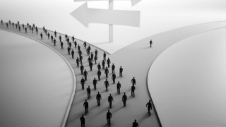 People hiking hill sign sky - chaos free wallpaper for desktop