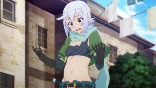 Woman bikini building arms out - a building free wallpaper