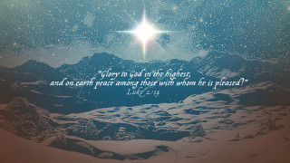 Starry snowy mountain bible verse - earth free wallpaper