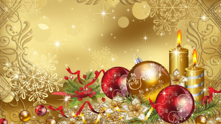 Christmas background candle ornaments decorations - a christmas background free wallpaper