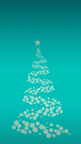 Christmas tree stars bubbles blue - free christmas wallpaper for mobile