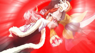 Man woman kissing red background 2 - a white dragon free wallpaper