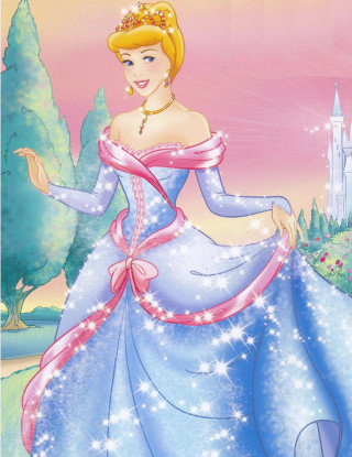 Princess blue dress pink tiara - magical realism free wallpaper for mobile