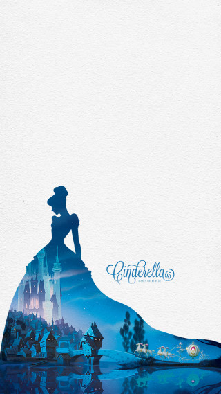 Watercolor woman dress hat castle - disney free wallpaper for mobile