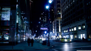 City street night couple walking - a couple walking free wallpaper for desktop