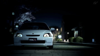White car parked night lights - its light free wallpaper