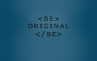 Blue black white text be - original free wallpaper