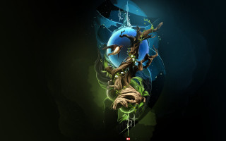 Tree blue globe green plant - a green plant free wallpaper for desktop