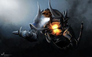 Demon with bow and arrow - dark soul free wallpaper