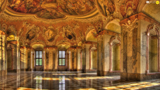 Windows ceiling paintings checkered floor - painting free wallpaper