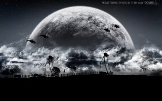Birds flying moon clouds fence - a group of birds free wallpaper for desktop
