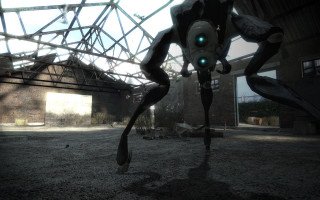 Large spider green eyes building - a building in the background free wallpaper for desktop