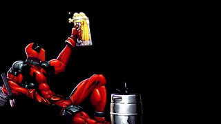Deadpool beer laying floor chip - zdarsky free wallpaper