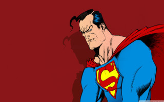 Superman man red background wall - a man in a superman suit free wallpaper