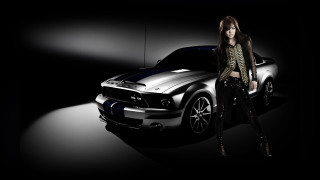 Woman car darkroom spotlight black - a spotlight free wallpaper