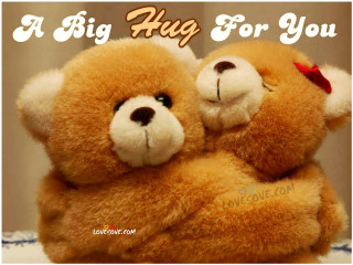 Teddy bears hugging caption image - a caption free wallpaper for desktop
