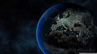 Blue earth dark background lights - a few light free wallpaper for desktop