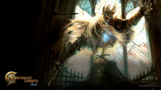 Fantasy demon wings artwork body - a stained glass window free wallpaper
