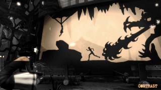 Man holding gun shadow wall - a lizard free wallpaper