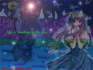 Woman dress purple background snowflakes - cheng shifa free wallpaper