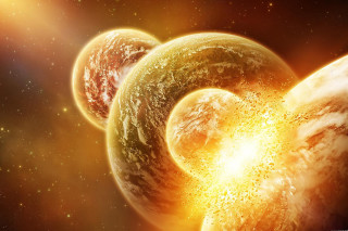 Planets sky star bright light - a group of planets free wallpaper