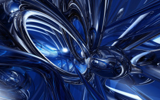 Blue abstract background metal object - fractal free wallpaper