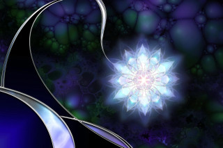 Blue purple abstract background flower - sacred free wallpaper