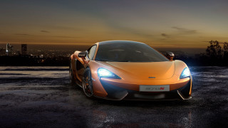 Sports car night city person - a sports car free wallpaper