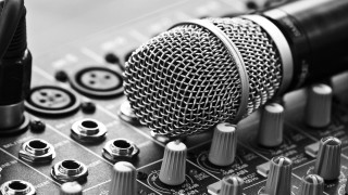 Microphone soundboard table equipment buttons - studio quality free wallpaper