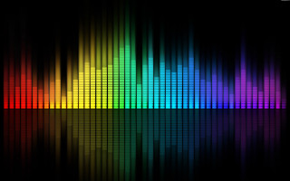 Colorful sound wave black background 6 - synthwave free wallpaper for desktop