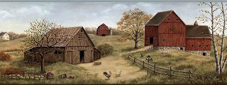 Farm chickens barn fence tree - asher brown durand free wallpaper