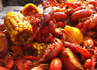 Cooked lobsters corn on the - high saturation free wallpaper
