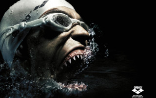 Man large mouth goggles water - scary free wallpaper for desktop