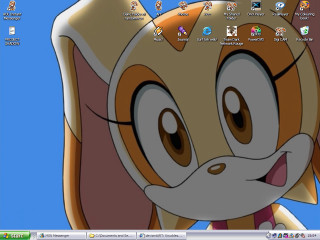 Cartoon character big smile blue - a big smile free wallpaper