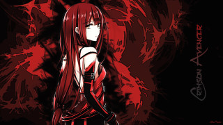 Woman red hair demon background - long red hair free wallpaper
