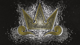Gold crown black background silver - gold accent free wallpaper