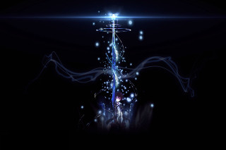 Dark background cross light blue - the cross free wallpaper for desktop