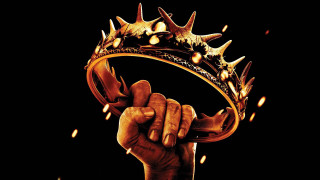 Hand golden crown flames on - flame free wallpaper