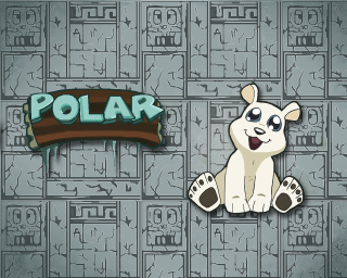 Polar bear sign wall cubes - polar free wallpaper