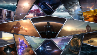 Sci fi character space art - a collage of images free wallpaper