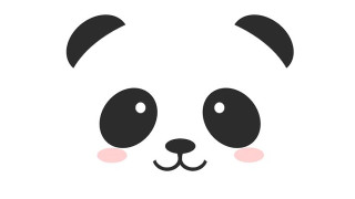 Panda face kawaii furry pink - kawaii free wallpaper for desktop